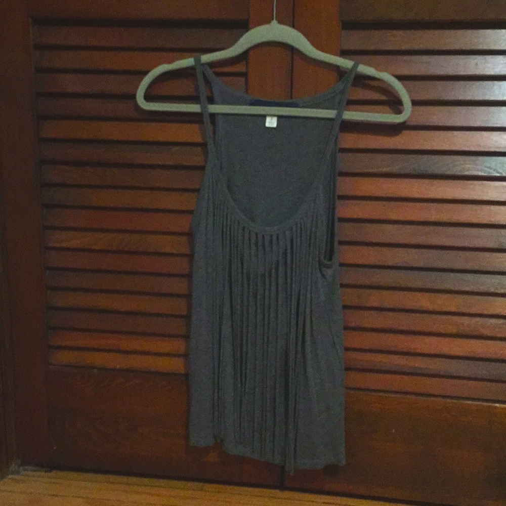Fringe grey tank